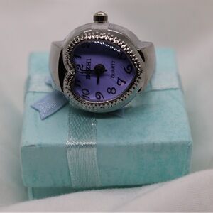 Silver and Purple Quartz Watch